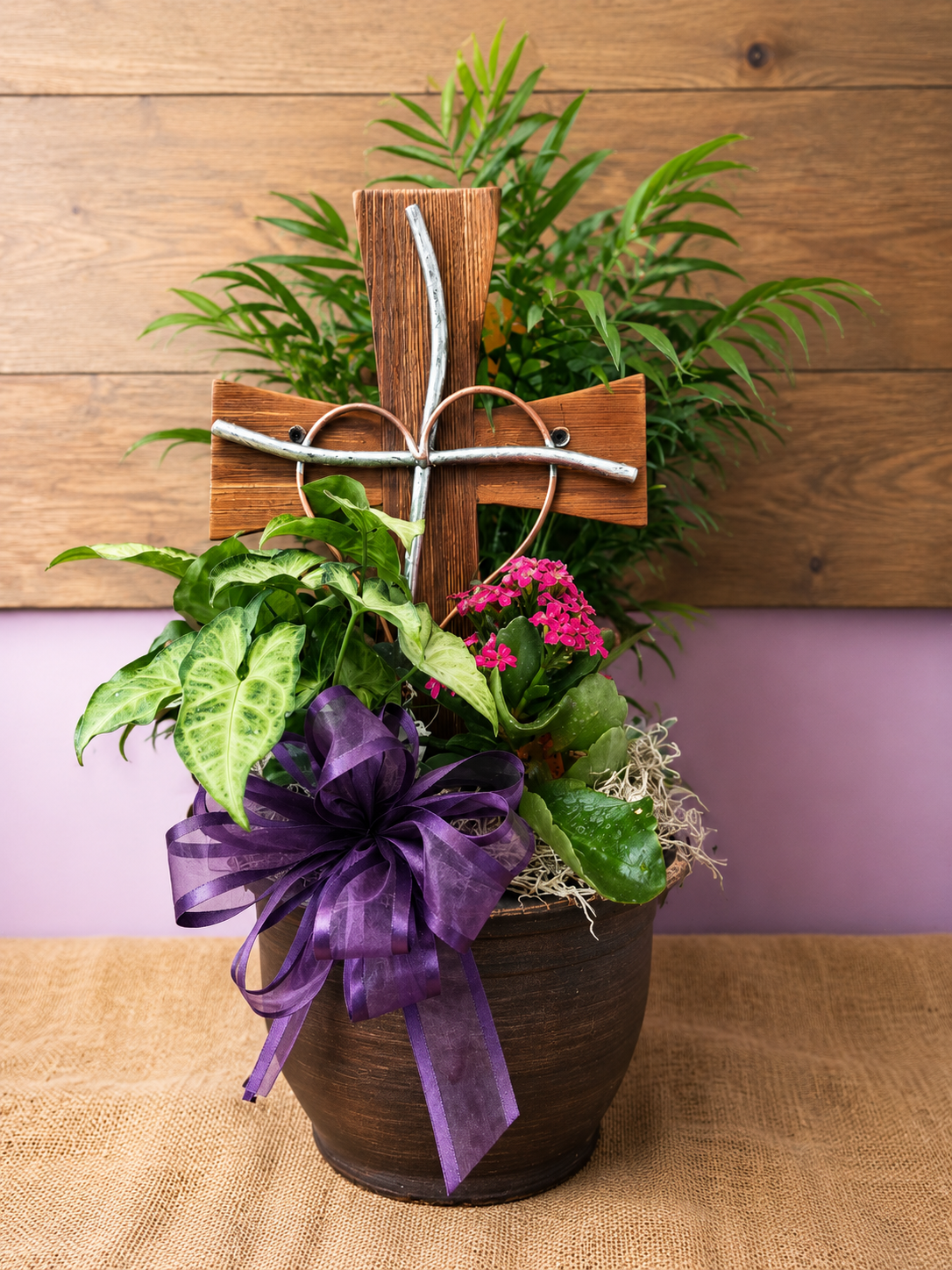 Grace & Remembrance Cross Planter