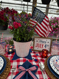Red, White, And Bloom: Angelonia & Vinca Planter (Heat Tolerant) for Pick up July 1-3