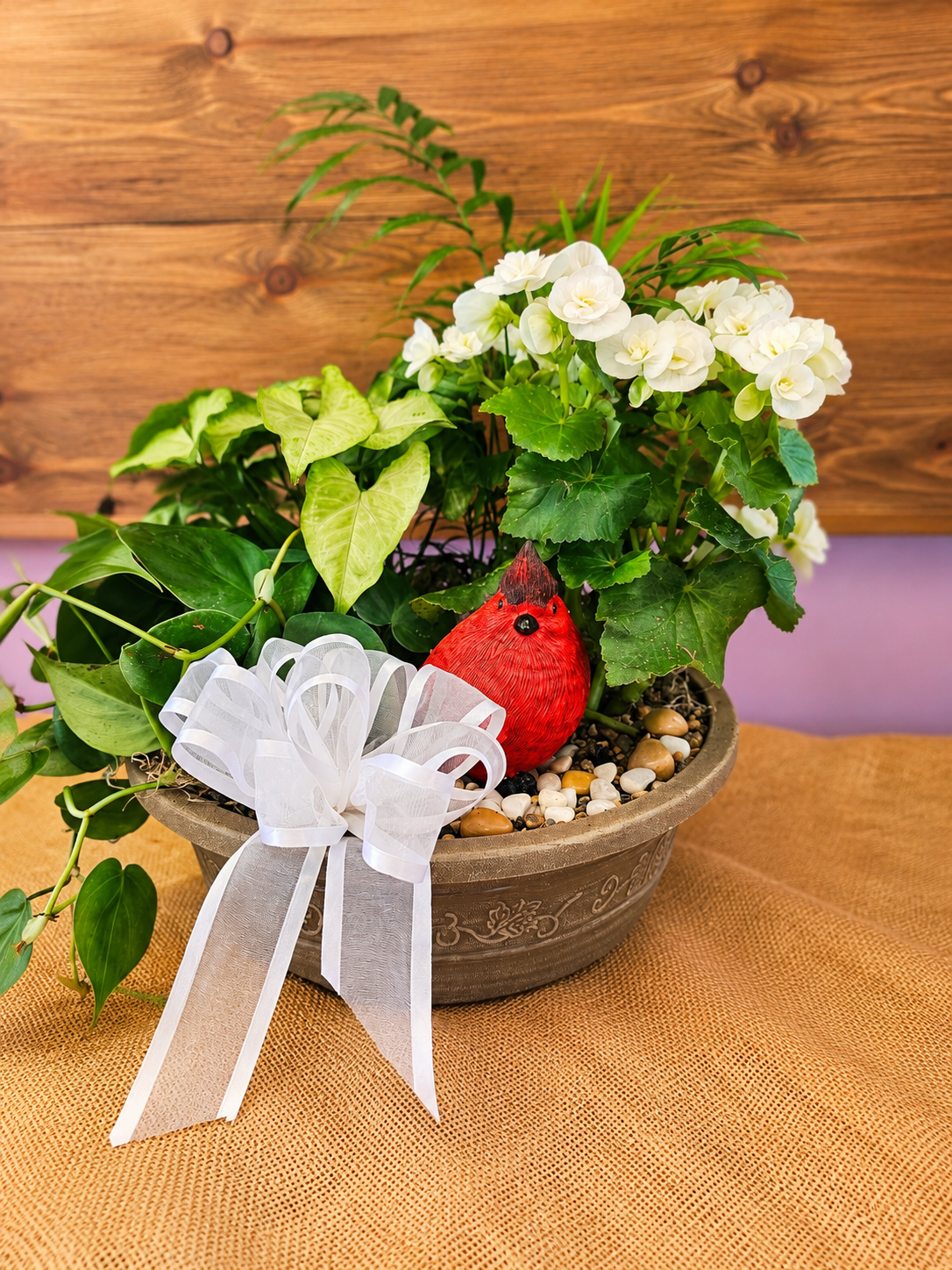 Red Cardinal Planter