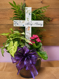 In Loving Memory LED Cross Planter