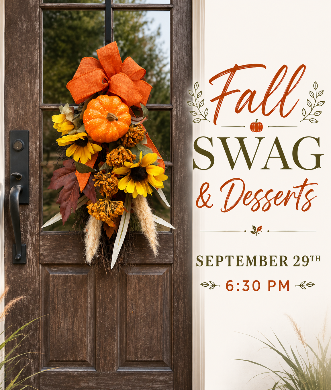 Fall Swag & Desserts Workshop September 29th
