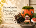Fairy Garden Pumpkin Workshop October 13th, 6:30-7:30 PM