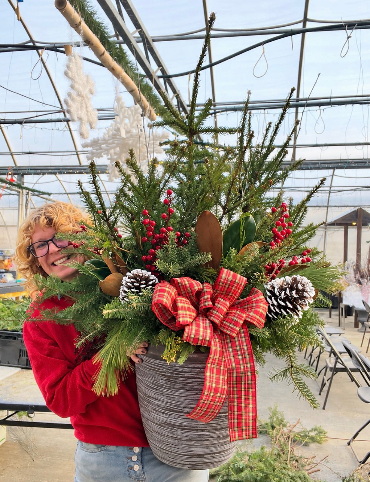 Mixed Evergreen Porch Pot Pick up December 7th-12th