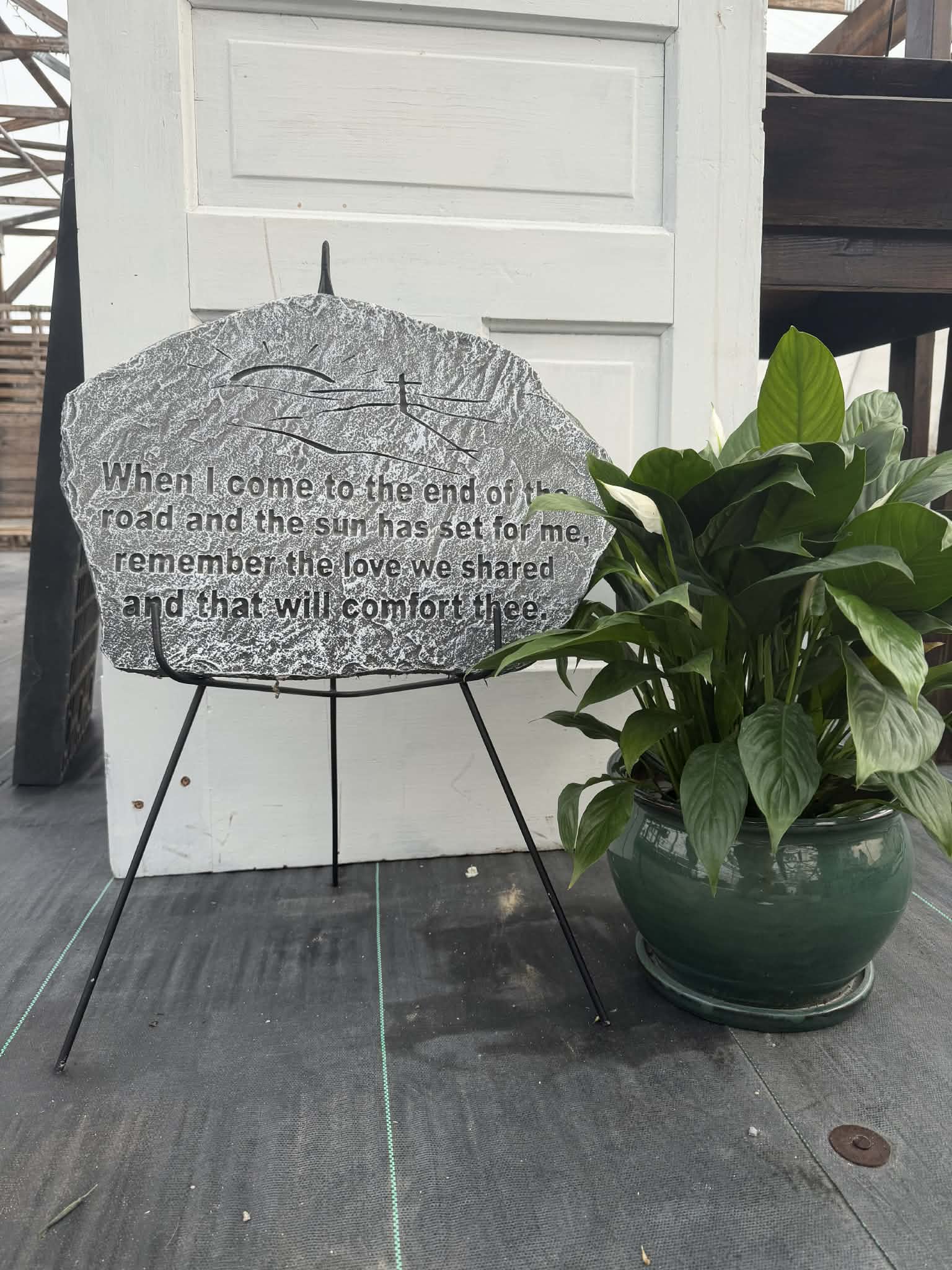"When I come to the end of the road" stone